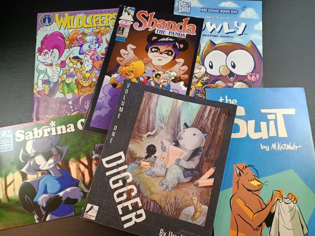 Photo of a small collection of furry comics